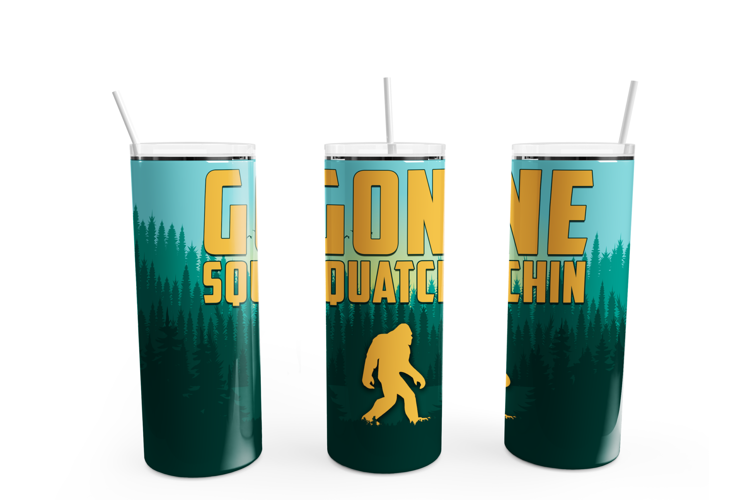 Gone Squatchin Tumbler Mockup