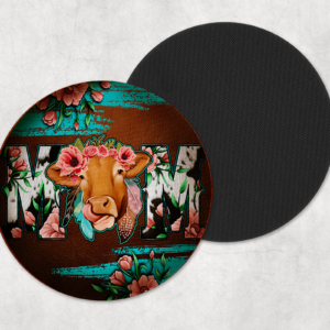 Mom Heifer Coasters Mockup