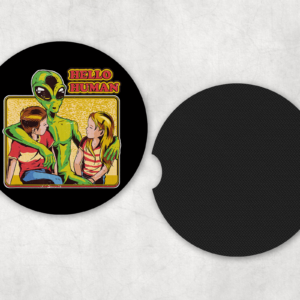 Hello Humans Car Coasters Mockup