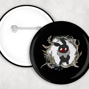 Kawaii Mothman Button Mockup