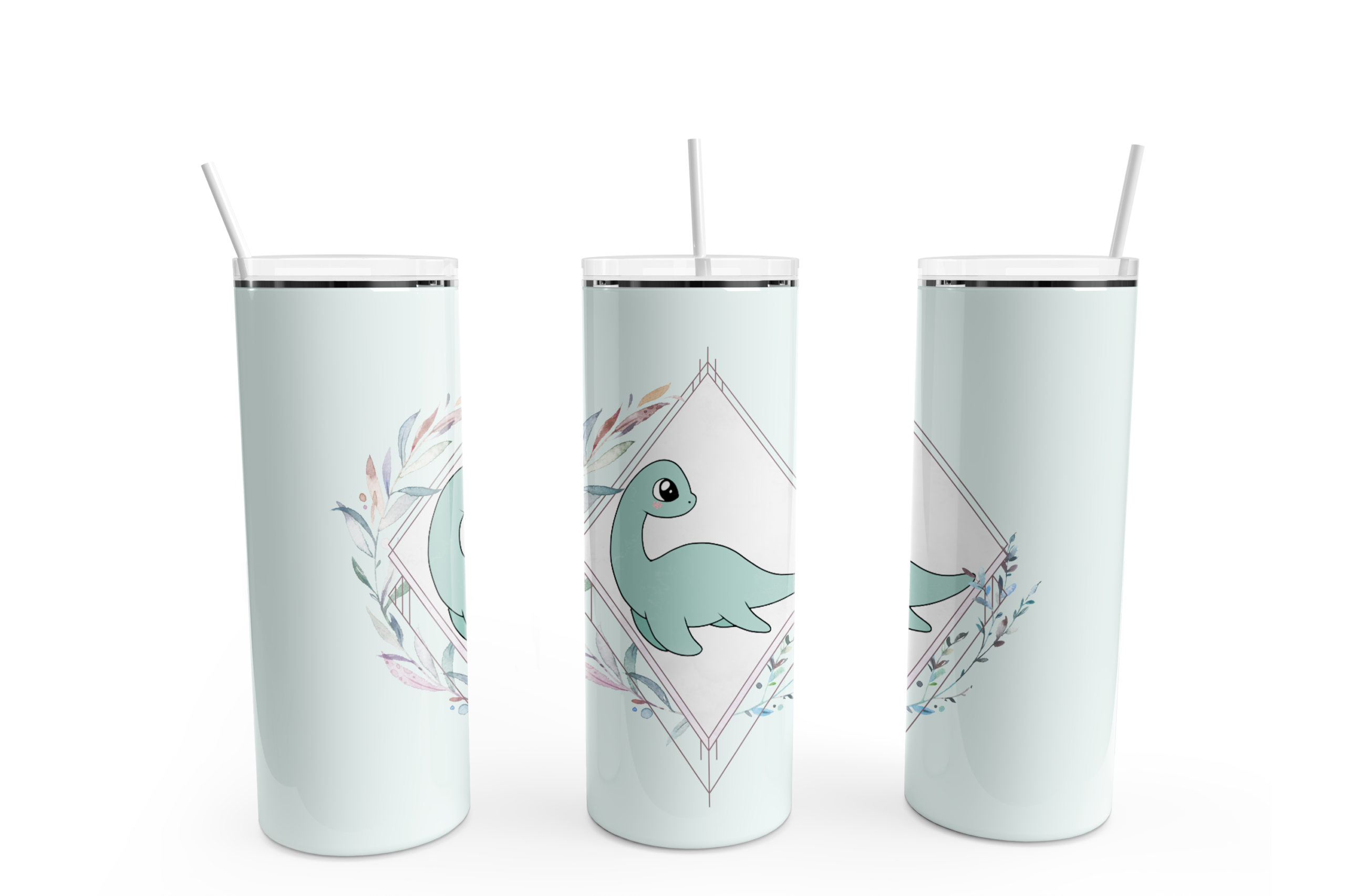 Kawaii Nessie Tumbler Mockup