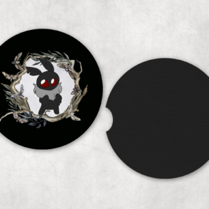 Kawaii Mothman Car Coasters Mockup