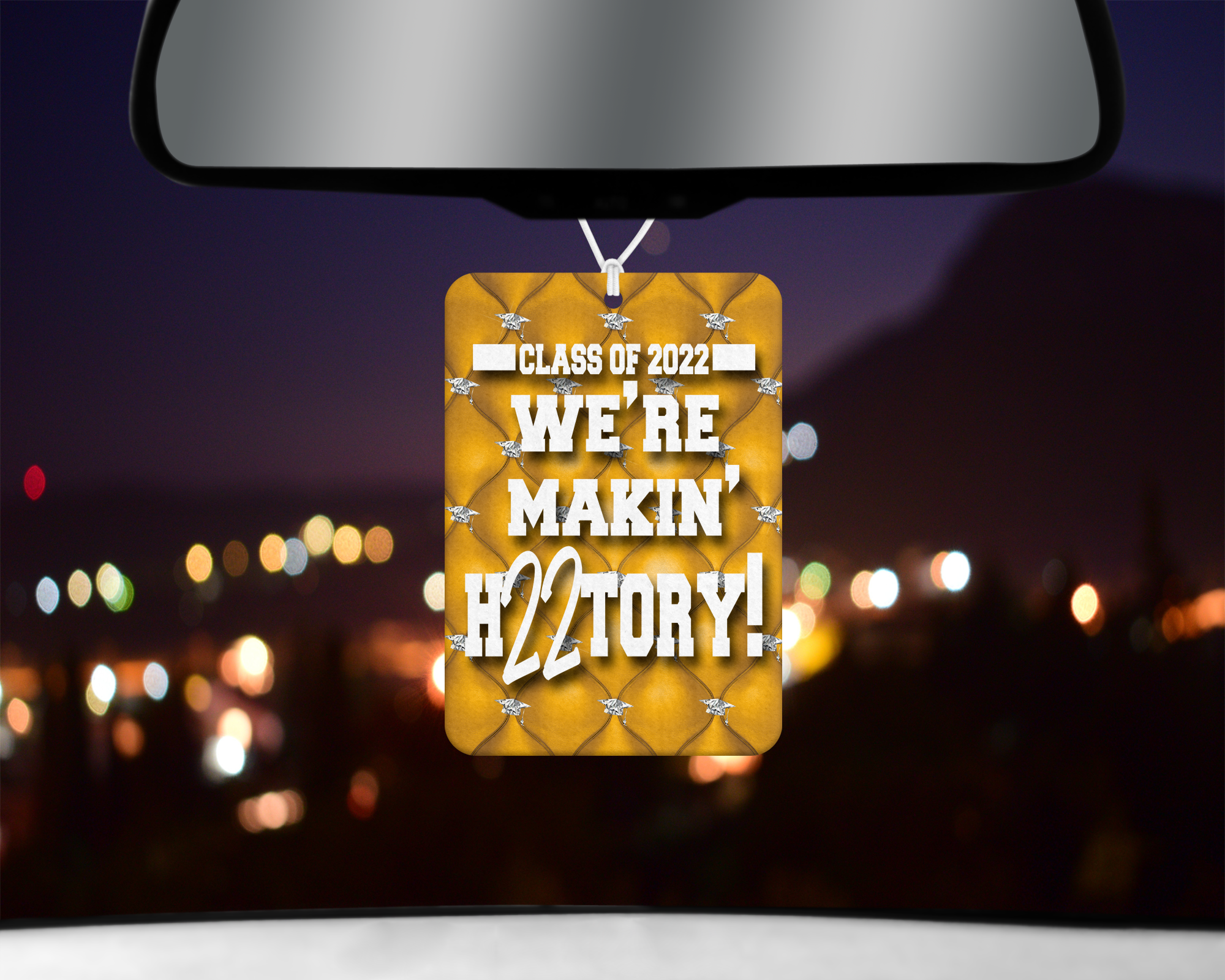 We're Makin' H26tory Air Freshener Mockup