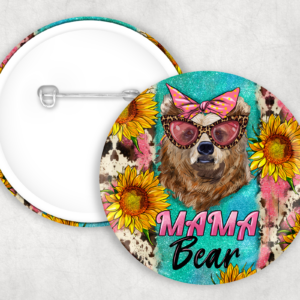 Mama Bear Button Mockup