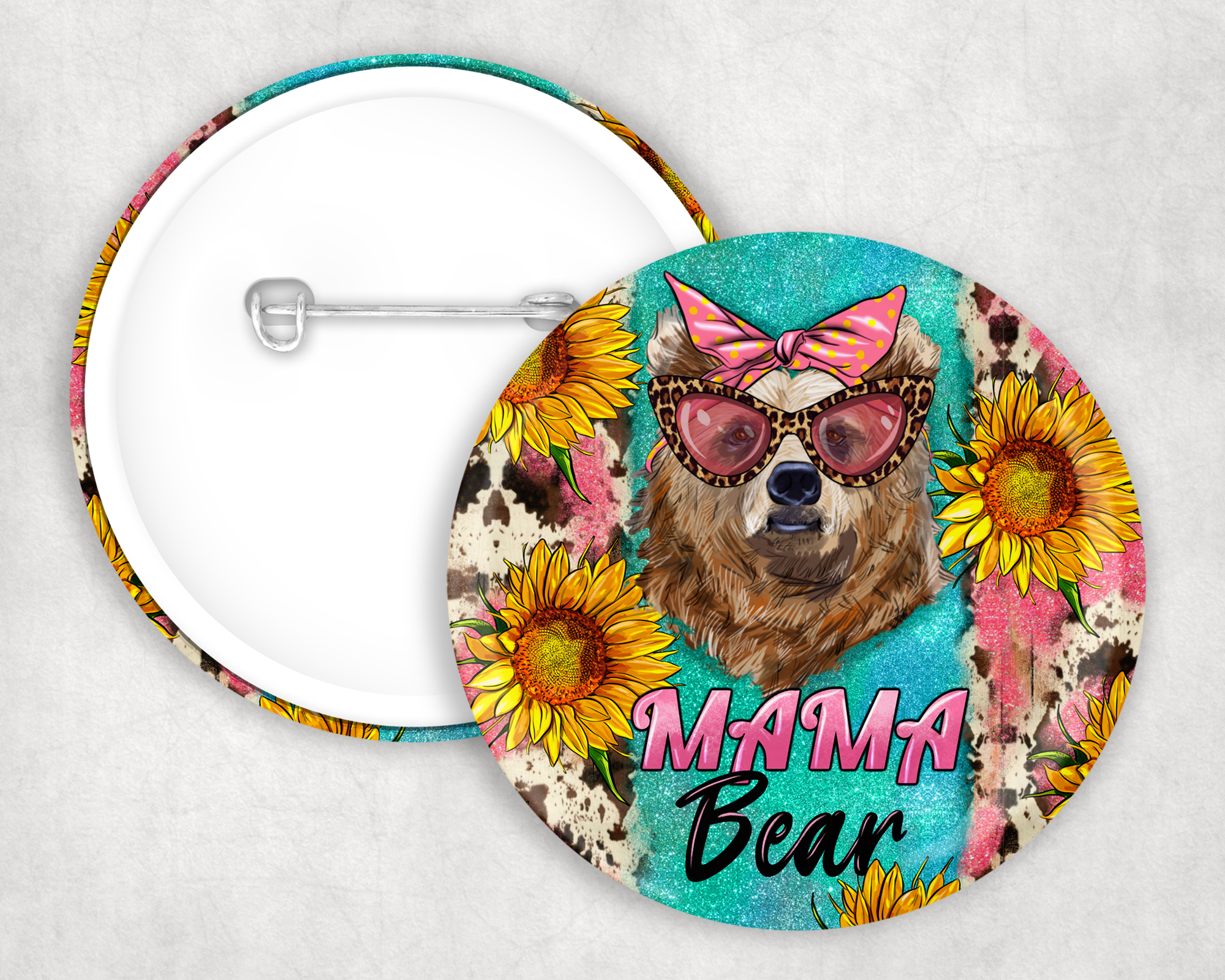 Mama Bear Button Mockup