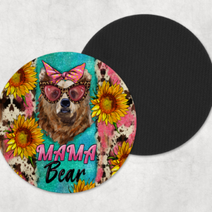 Cool Mama Bear Coasters Mockup