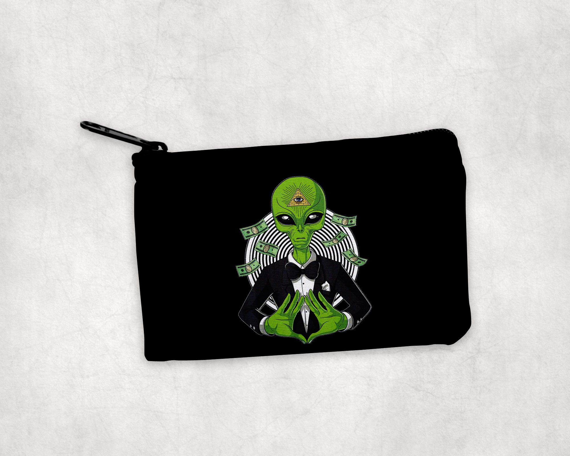 Channeling Wealth Zipper Pouch Mockup