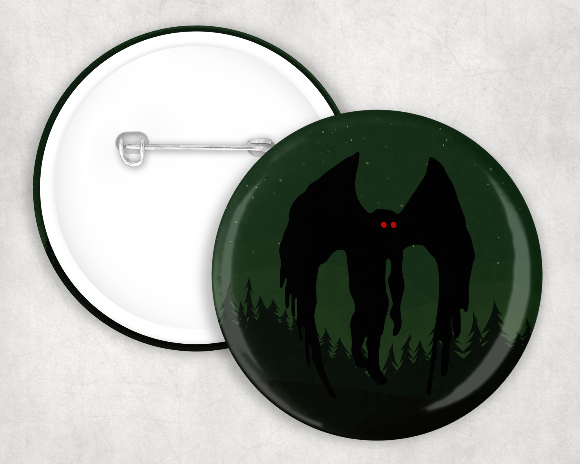 Mothman Button Mockup