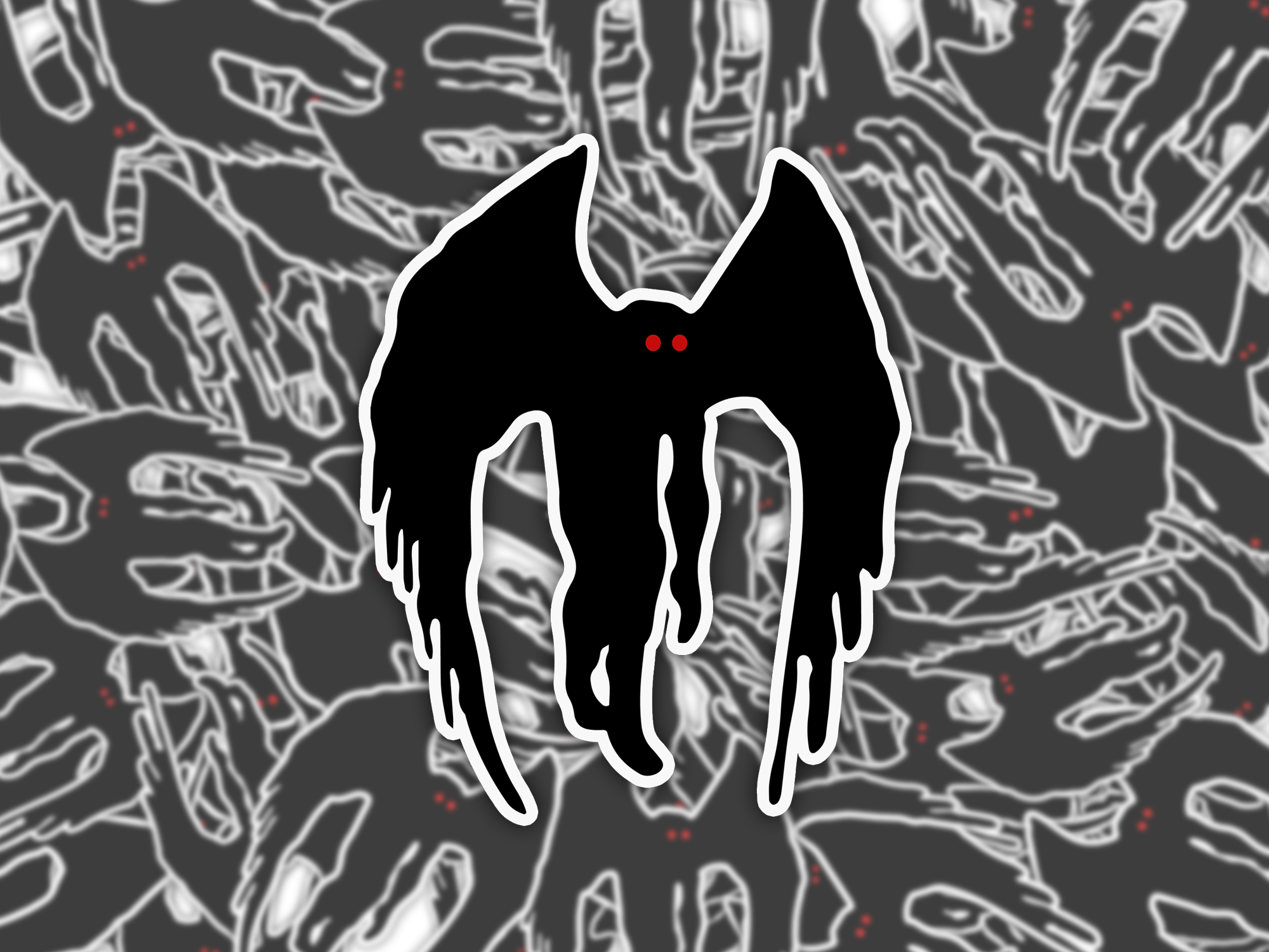 Mothman Sticker Mockup