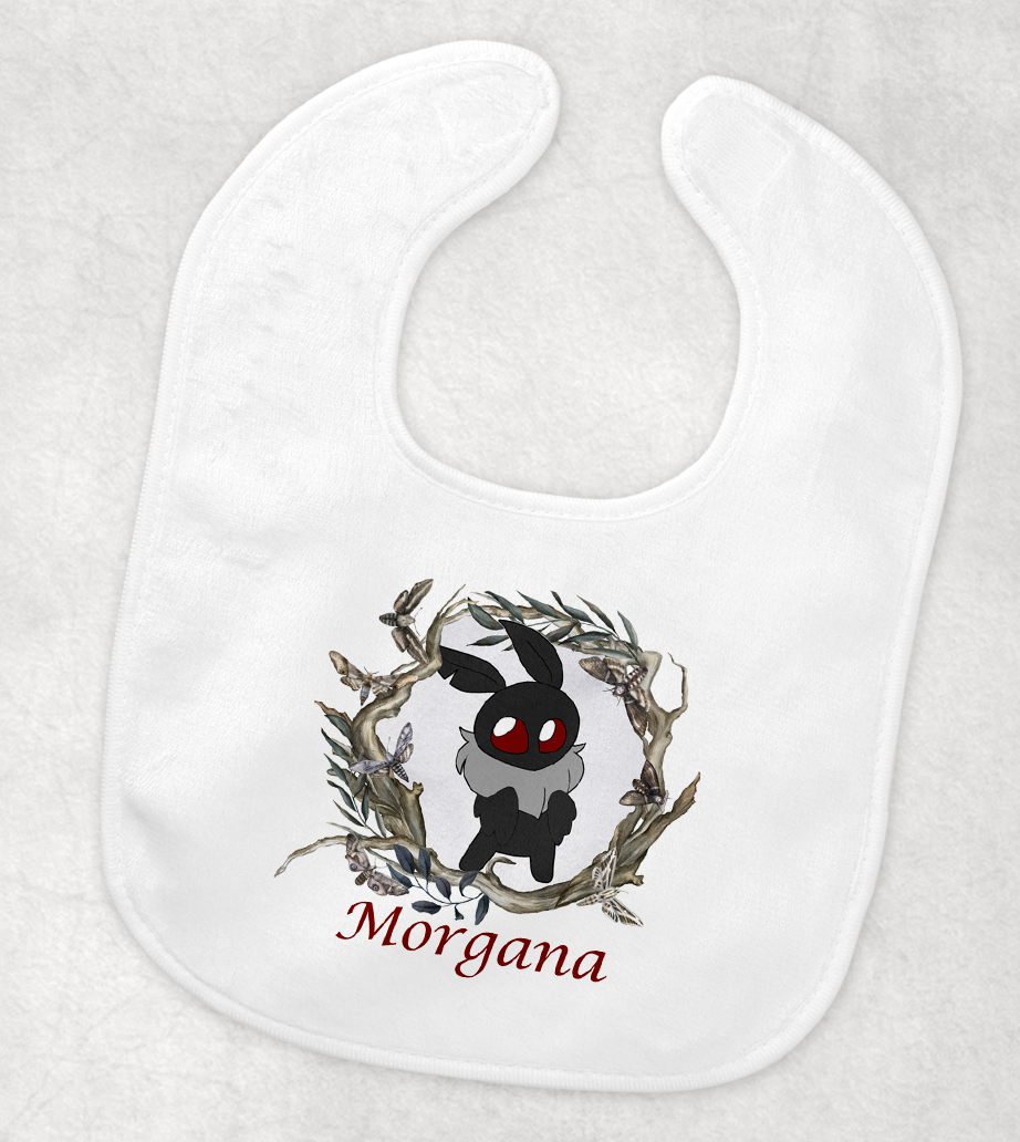 Kawaii Mothman Bib Mockup