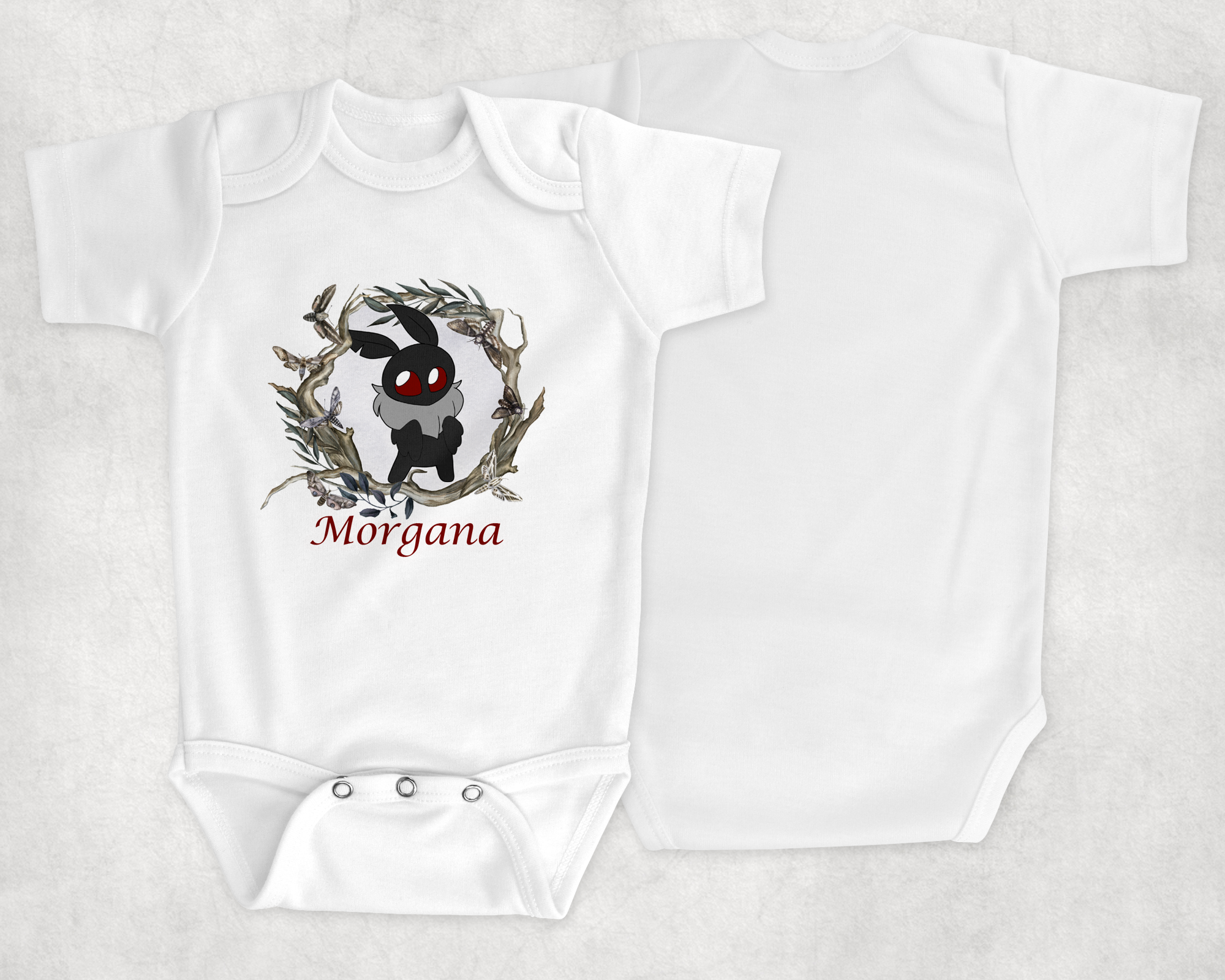 Kawaii Mothman Babywear Mockup