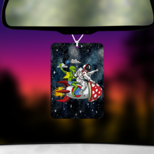 Mushroom Rocket Ride Air Freshener Mockup