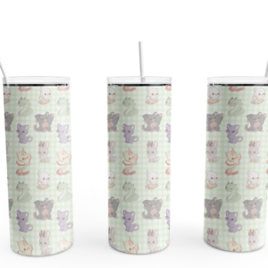 Chibi Mythical Creatures Pattern Tumbler Mockup