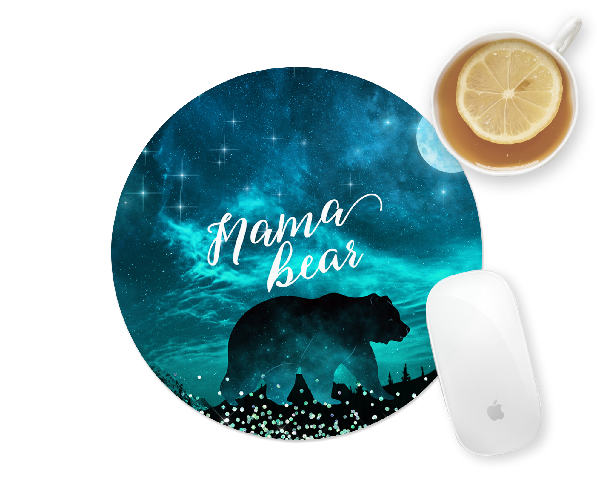 Night Sky Mama Bear Mousepad Mockup