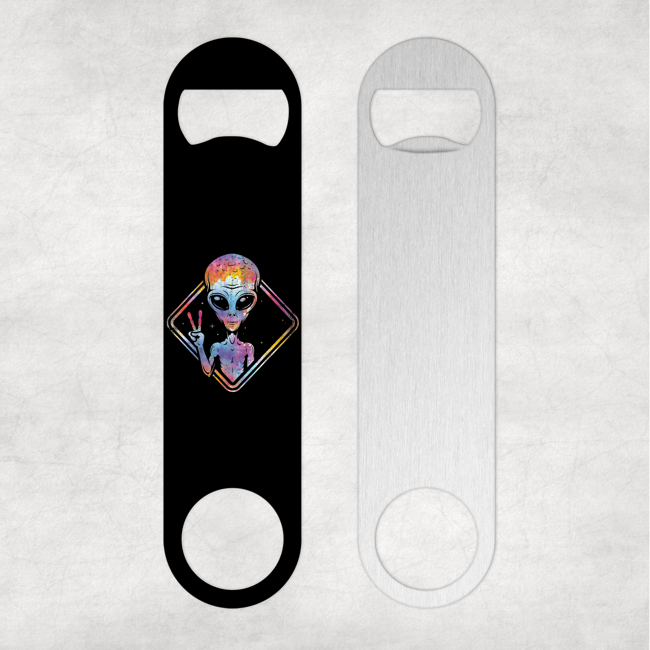 Peaceful Alien Bottle Opener Mockup