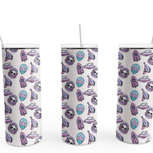Alien Pattern Tumbler Mockup