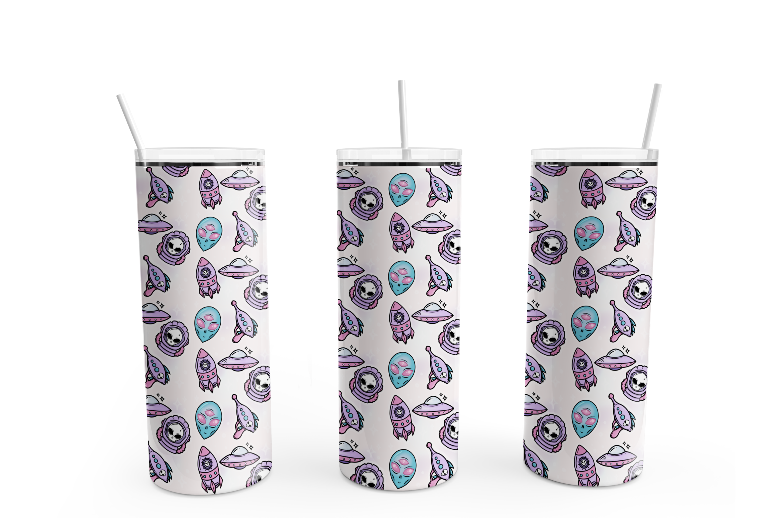 Alien Pattern Tumbler Mockup