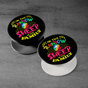 Rainbow Sheep Phone Grip Mockup