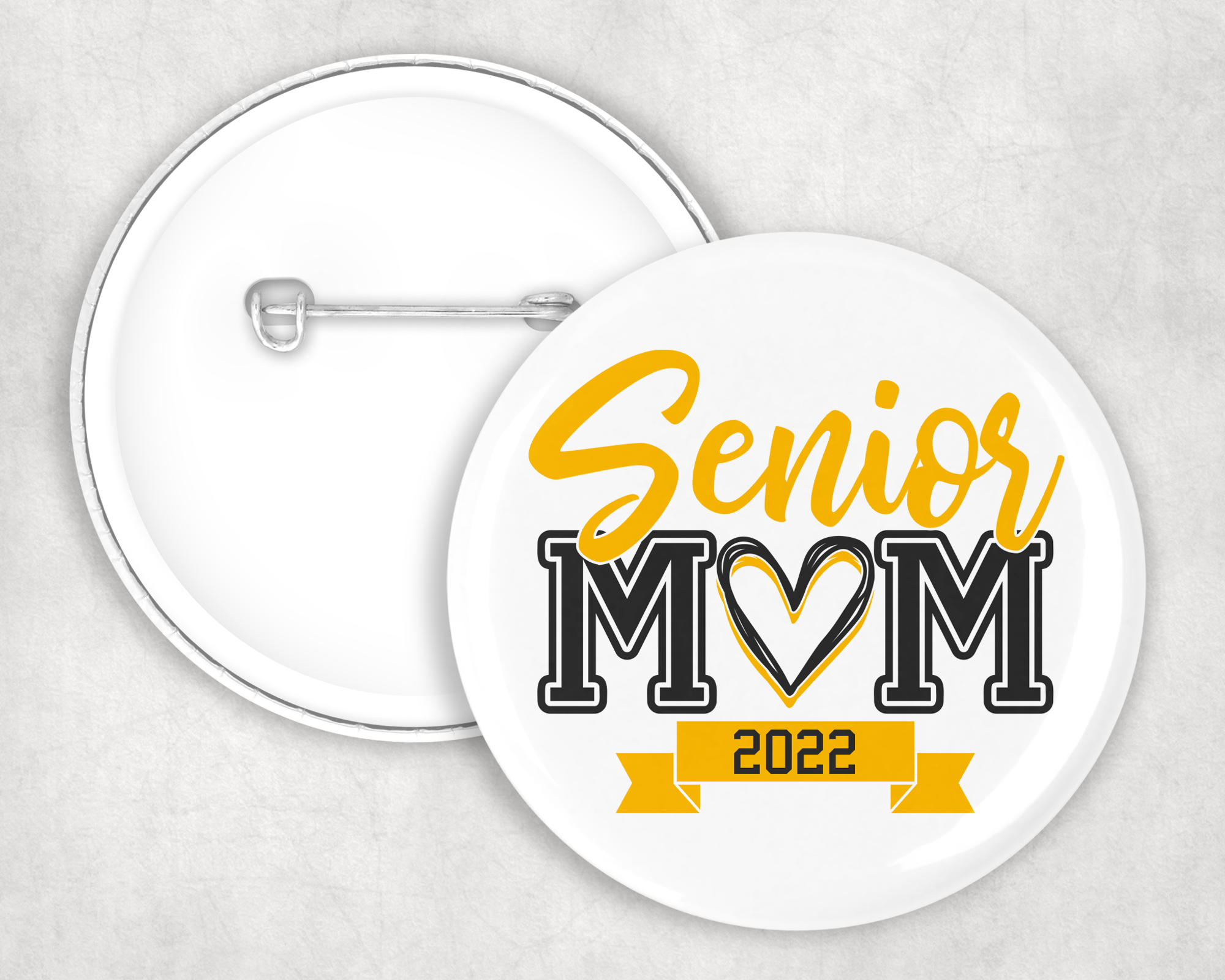 Senior Mom Button Mockup