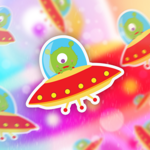 Space Explorer Sticker Mockup