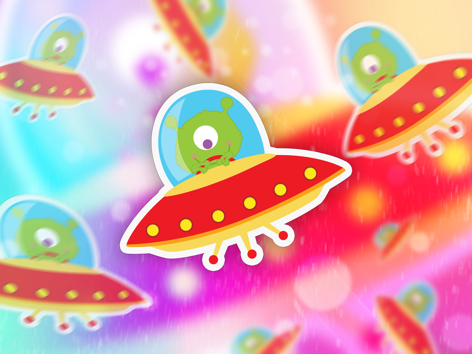 Space Explorer Sticker Mockup