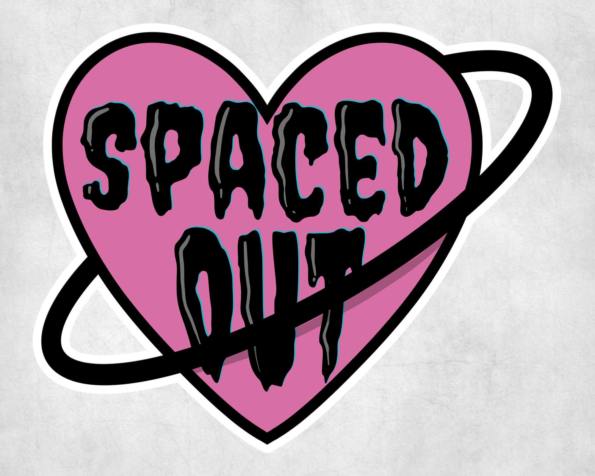 Spaced Out Sticker Mockup