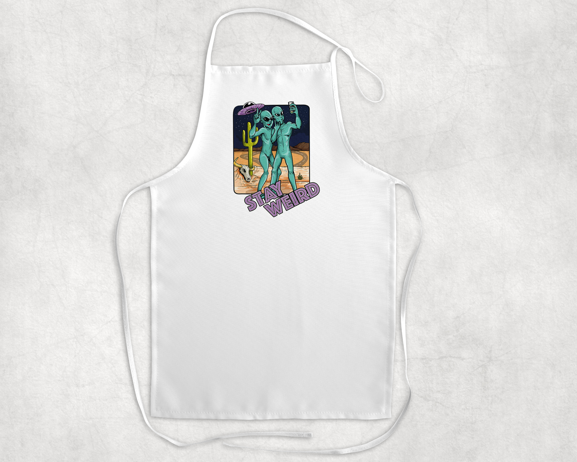 Stay Weird Apron Mockup