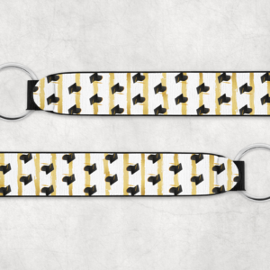 Stripes & Grad Caps Wristlet Mockup