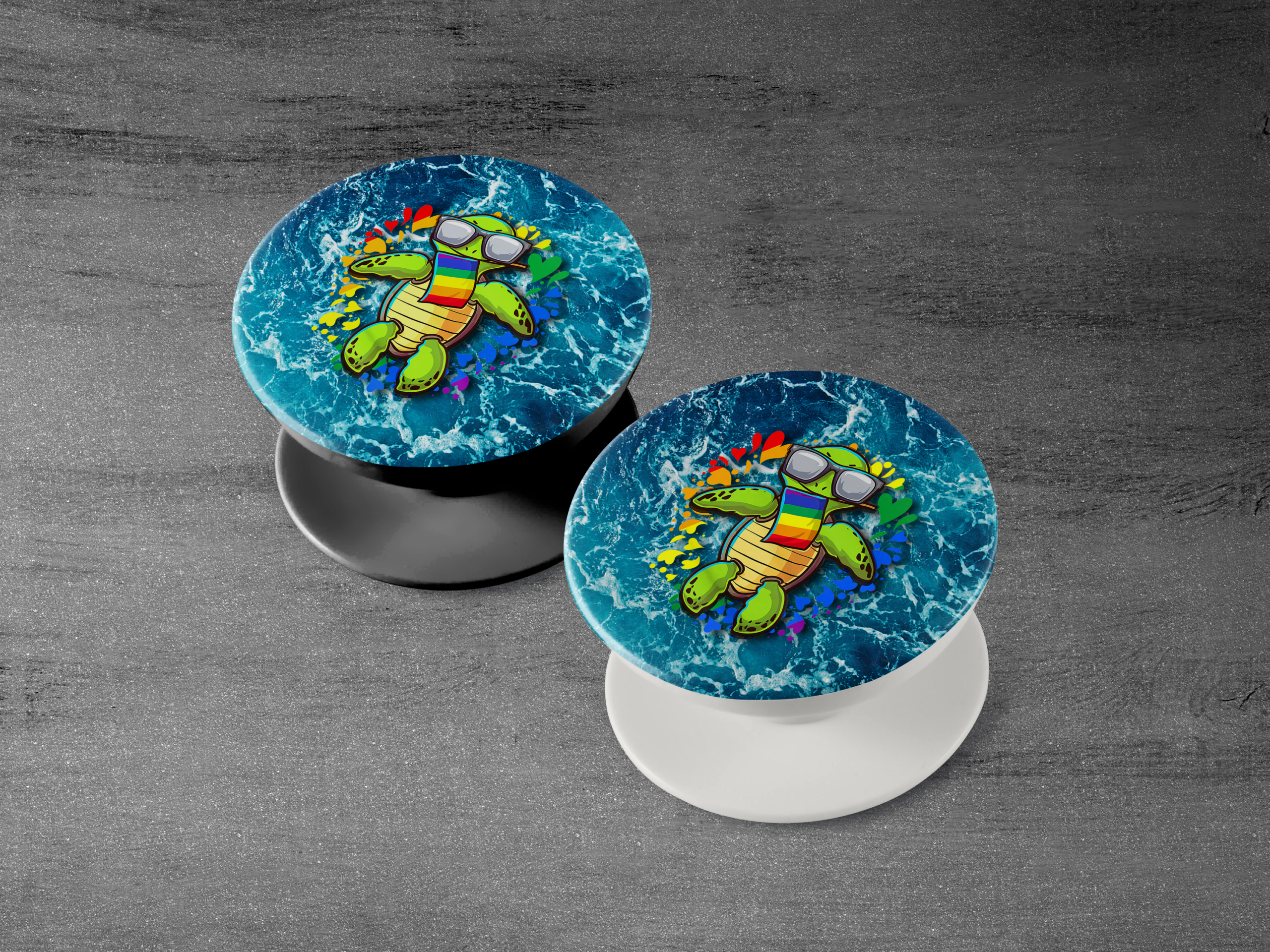 Pride Turtle Phone Grip Mockup