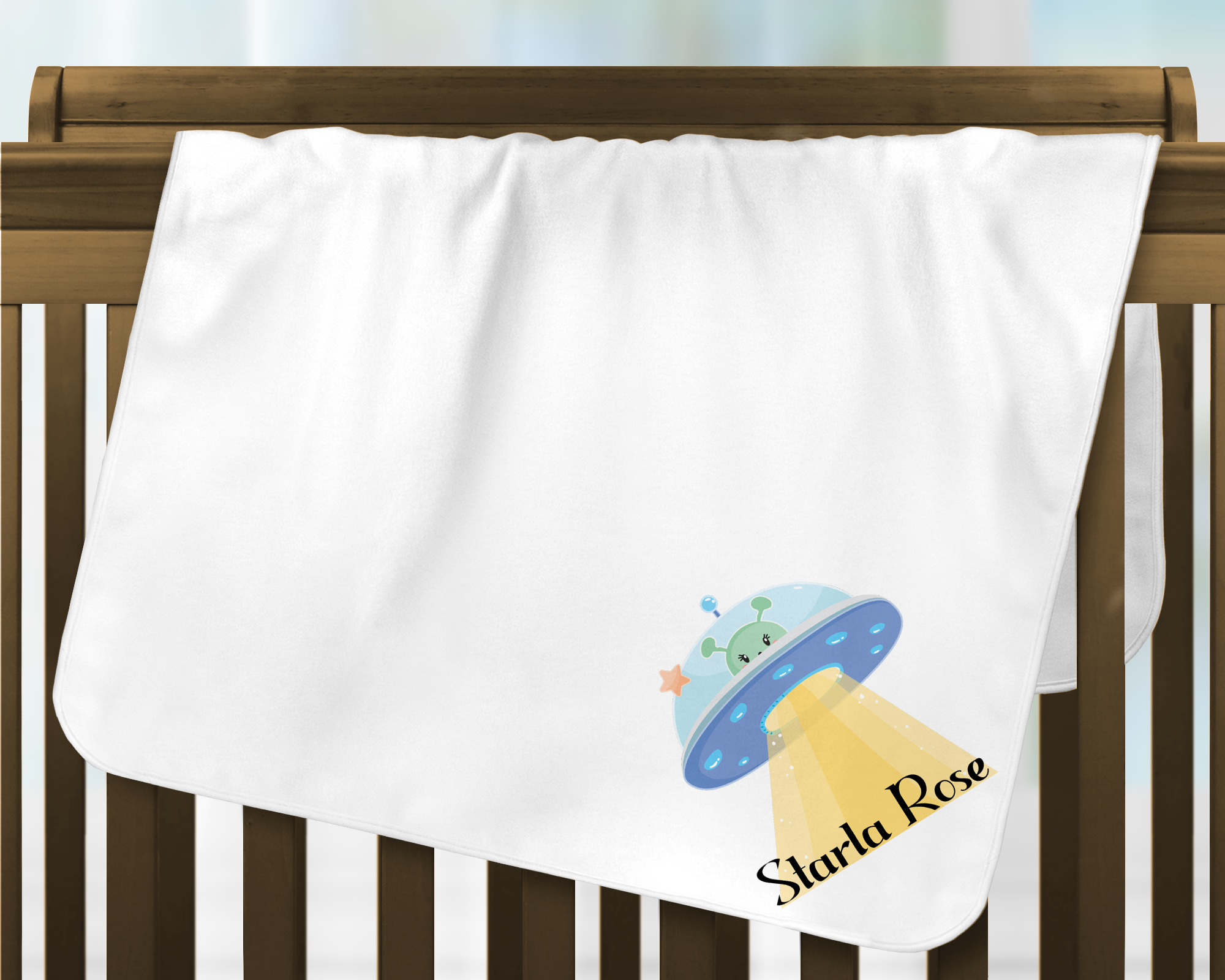 UfO Throw Blanket Mockup