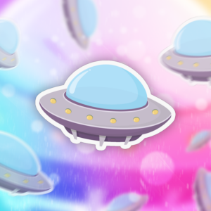 Ufo Sticker Mockup