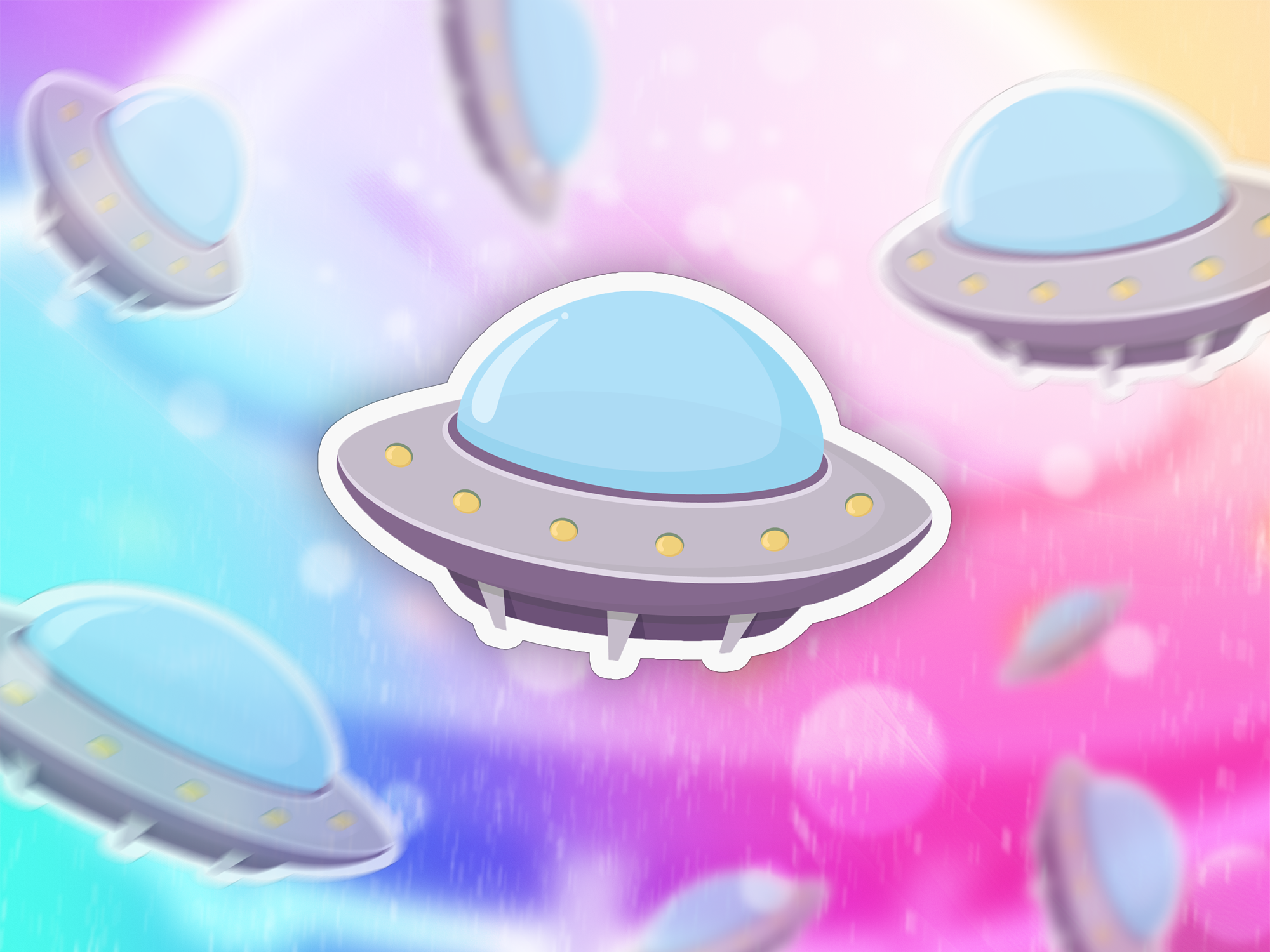 Ufo Sticker Mockup