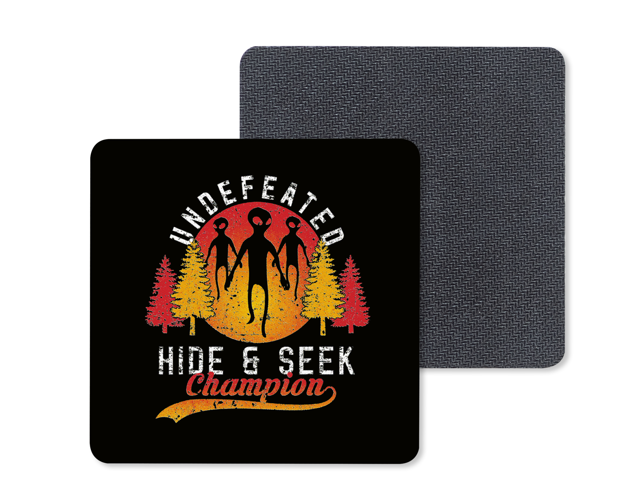 Undefeated Hide & Seek Coasters Mockup