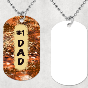 #1 Dad Dog Tag Mockup