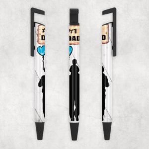 #1 Dad Silhouette Ballpoint Pen Mockup