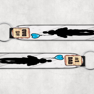 #1 Dad Wood Wristlet Mockup