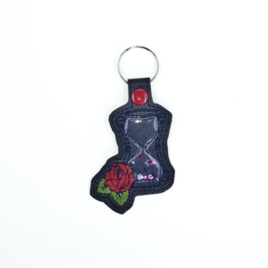 Floral Hourglass Key Fob