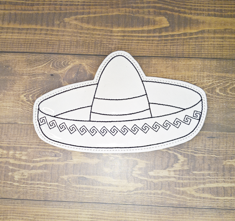 Decorated Sombrero Color Tile