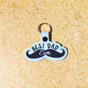 Best Dad Ever Mustache Key Fob