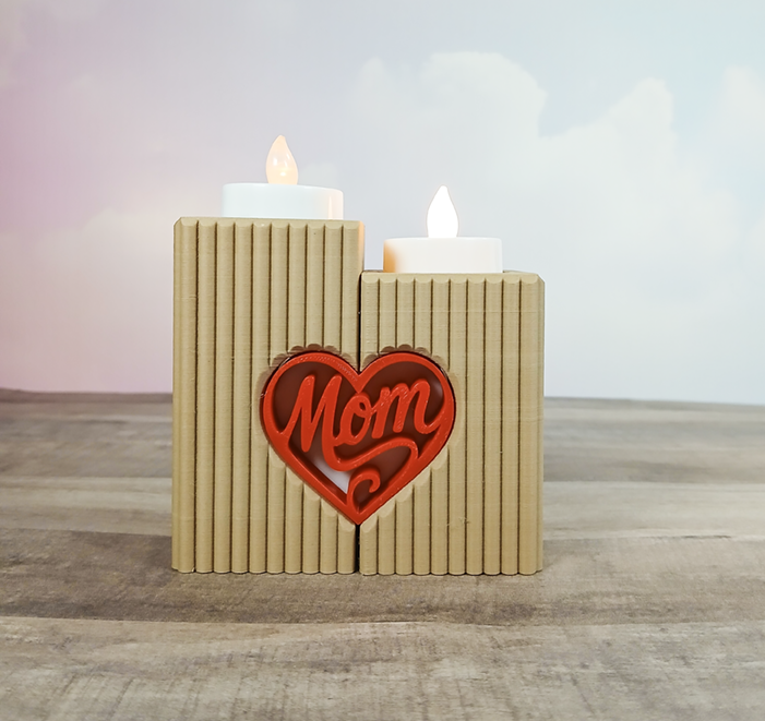 Mom Tea Light Pillars