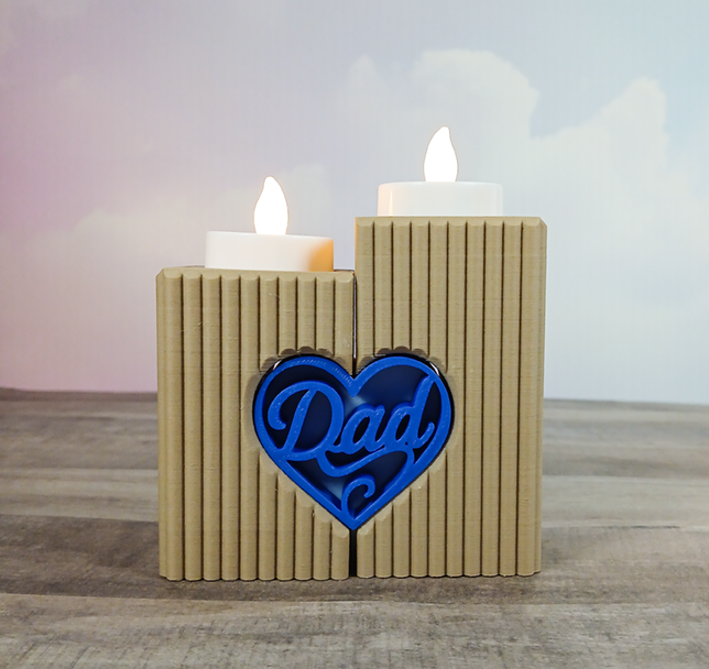 Dad Tea Light Pillars
