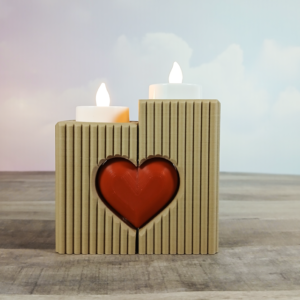 Heart Tea Light Pillars