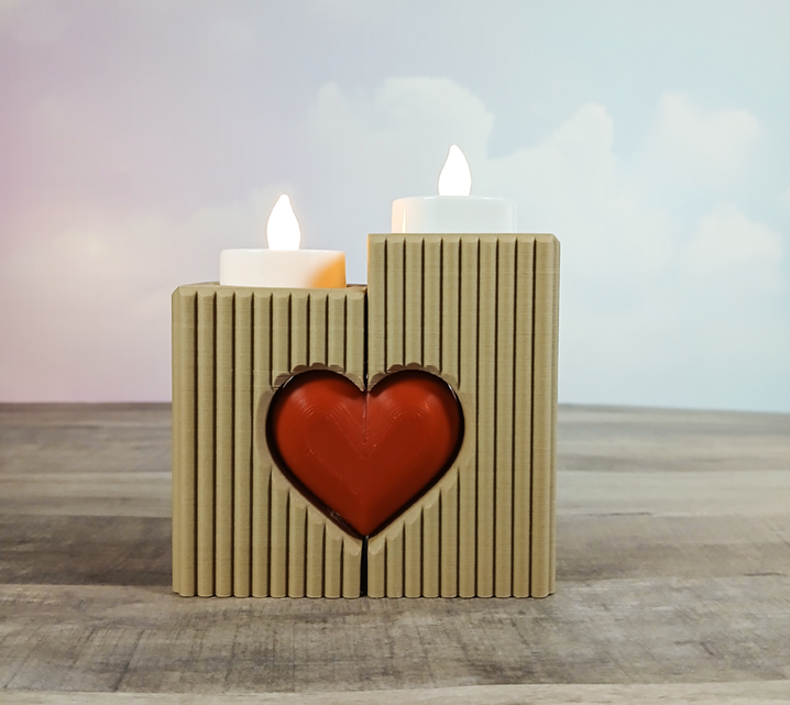 Heart Tea Light Pillars