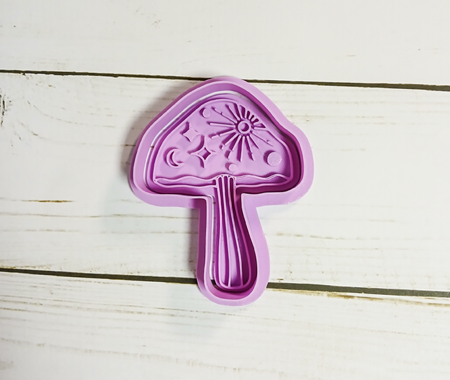 Tall Skinny Star Mushroom Cookie Cutter & Stamp