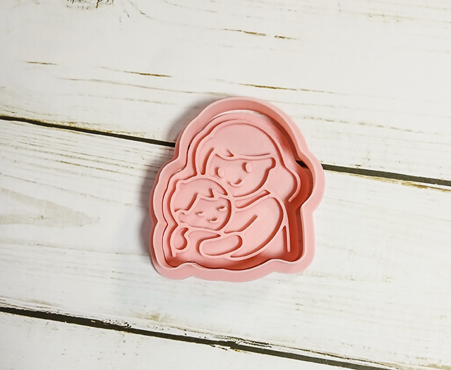 Mother & Child Cookie Cutter & Stamp