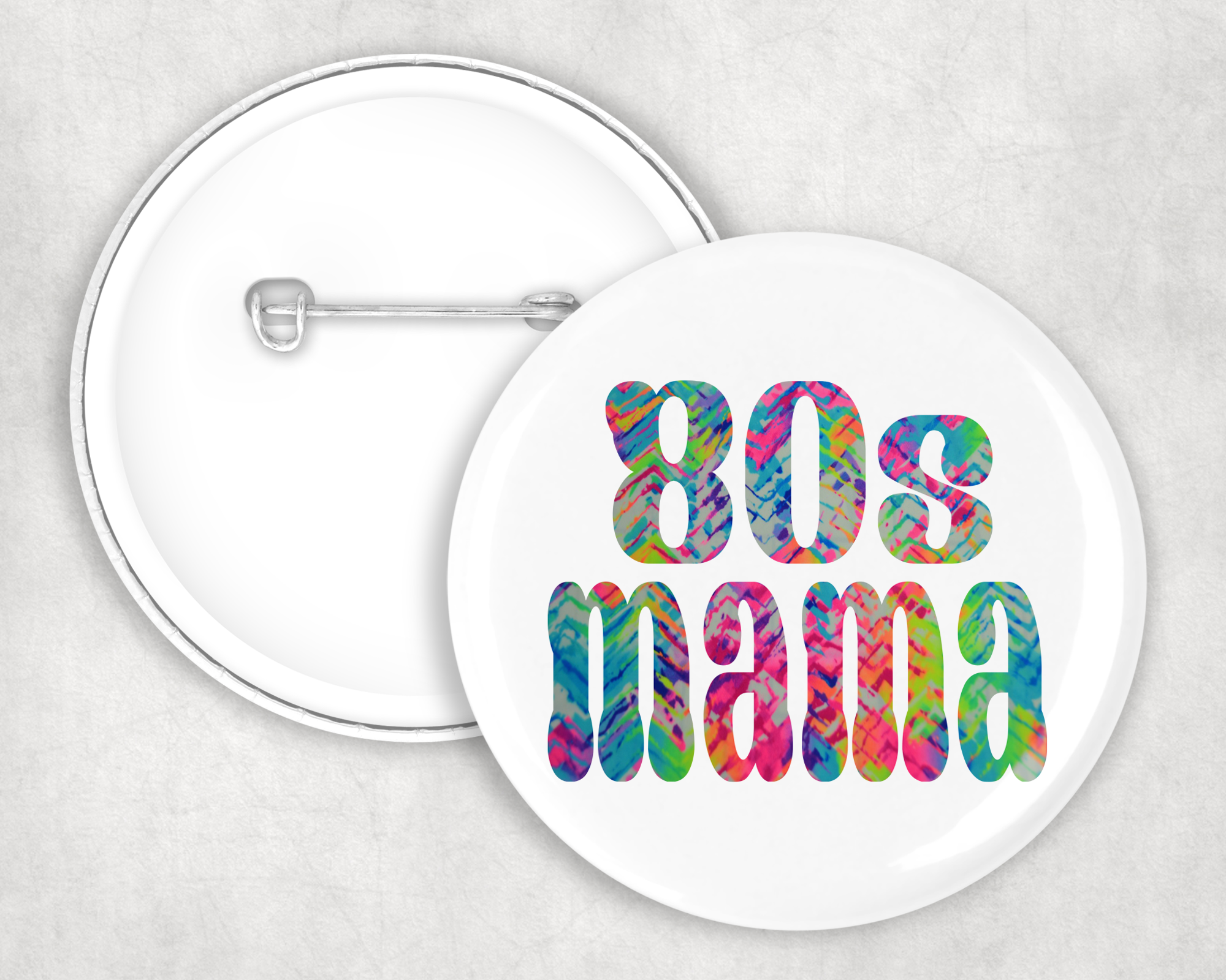 80's Mama Button Mockup