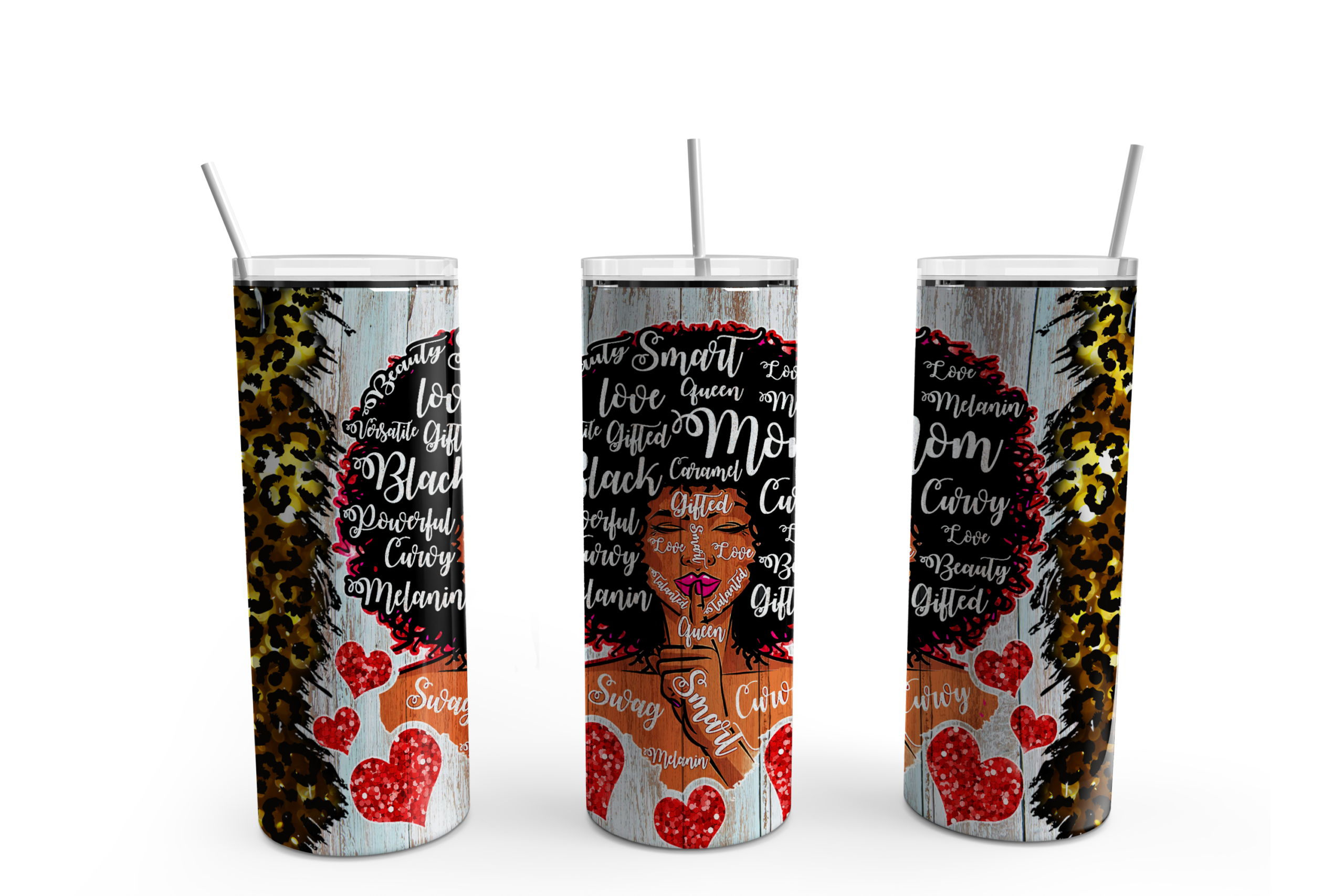 Beautiful Black Mom Tumbler Mockup