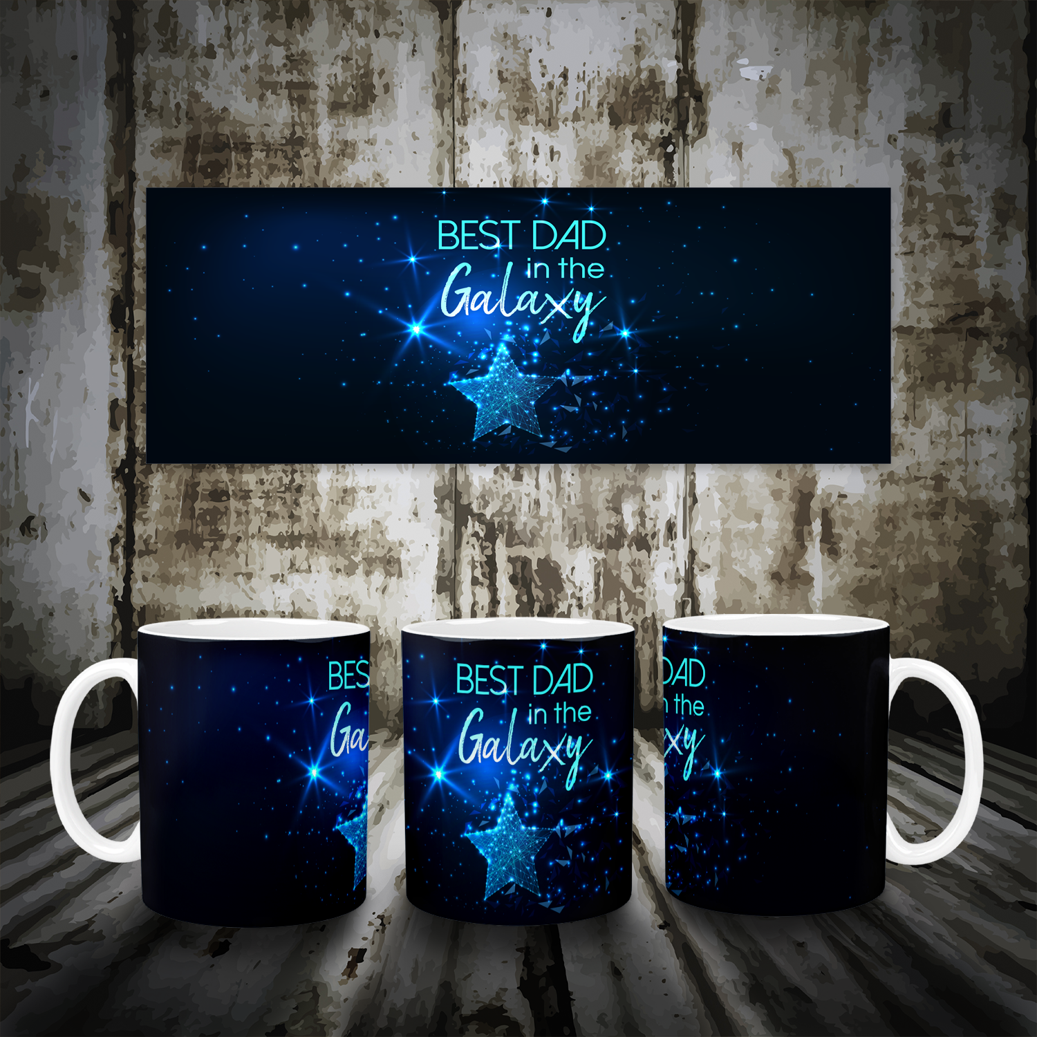 Best Dad In The Galaxy Mug Mockup