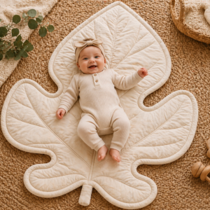 White Mulberry Leaf Blanket / Play Mat Mockup