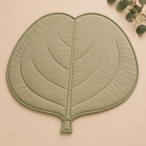 Silver Dollar Leaf Doll Blanket/Play Mat mockup